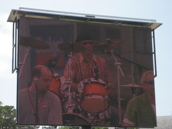 TJ, Gordy and Tom on the big video screen
