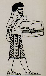 Canaanite Lyre Player - from the Beni Hasan Mural in Egypt, c.1900BCE.The lyre had now become portable - the perfect adaptation to the nomadic lifestyle of these possible ancestors of the ancient Hebr
