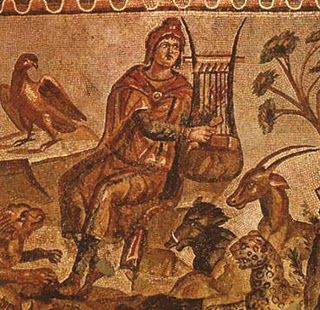The hammered lyre appearing 1000 years later, in Cyprus - Paphos Mosaics (4th century CE)
