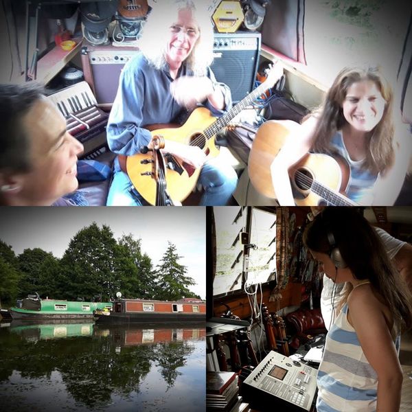 Whalebone recording a Narrowboat Session in Chirk