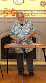 Bob playing Hammered Dulcimer