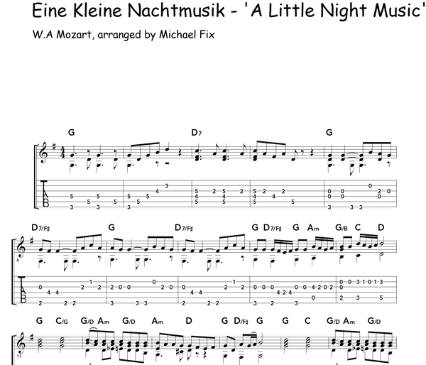'A Little Nightmusic' (Mozart, arr M Fix) PDF download