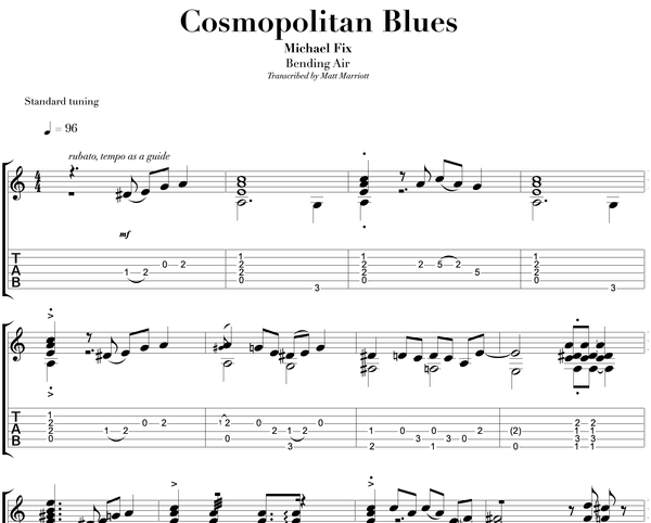 'Cosmopolitan Blues' (M Fix) PDF Download