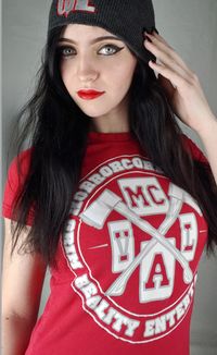 Women's MC VAL Horrorcore Logo Shirt (Red)