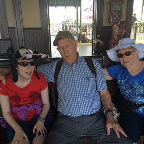 Morgan and Grandparents at Disney