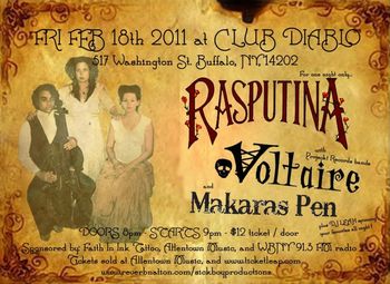 Voltaire on tour with Rasputina 2011
