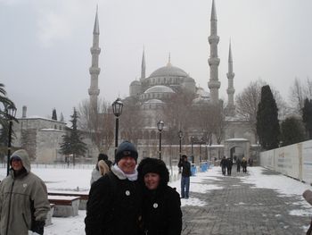 The Blue Mosque, still snowing Istanbul, Turkey
