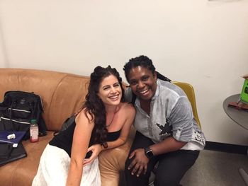 ruthiefosterandi backstage with Ruthie Foster before opening her show
