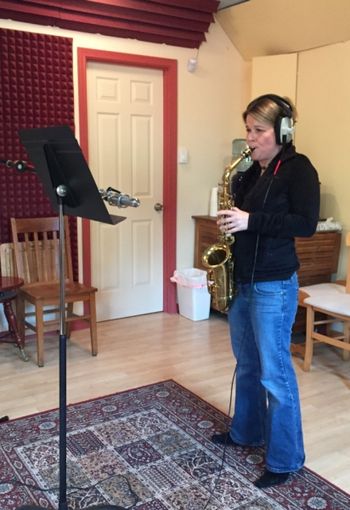 Dianne recording her Sax on "Oceans of Energy"
