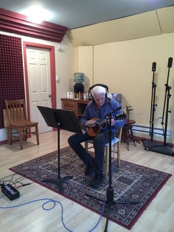 Paul adding mandolin to the new album
