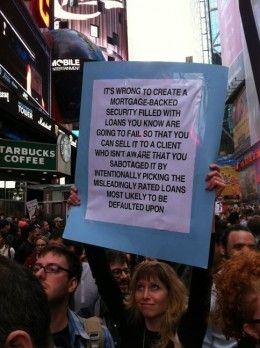 Best Occupy Wall Street Sign Ever