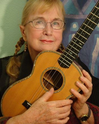 Ann Mayo Muir & her baritone ukulele ~ photo by Christina Muir
