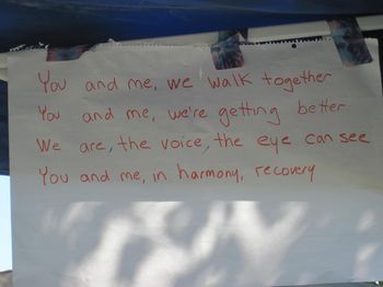 Lyrics from the Workshop at 2013 NY Rally for Recovery
