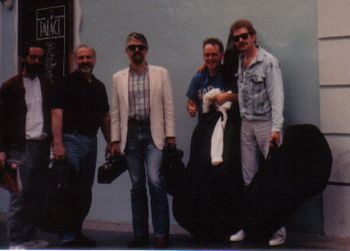 Hennessy Cognac Jazz Search - 1989 (5): Gary Haverkate, Tom Brown, Steve Wood, Kurt Krahnke and Brad in Hollywood

