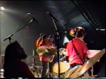 Kenn Cox Guerilla Jam Band - Moers, Germany - 1990 (25): Tanni Tabal, Vincent Bowens (Hidden), Phil Lasley, Phillip Cox, Brad
