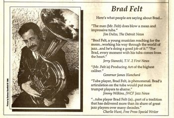 Flint/King Cobra Jazz Festival - August 1994 (3): Flint Jazz Festival Program Brad
