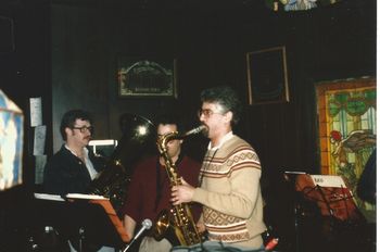 Jazz Disciples @ The Clay Pipe - Early 1986 (7): Brad, Joe Lijoi, Steve Wood
