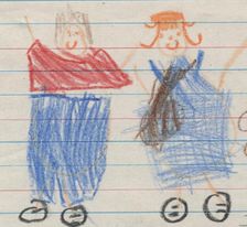 Child's Drawing of musicians