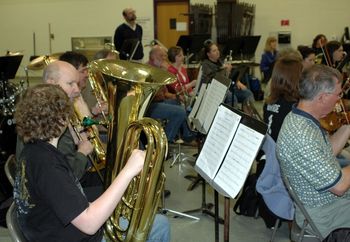 Low Brass rehearsing for 2009 Gala
