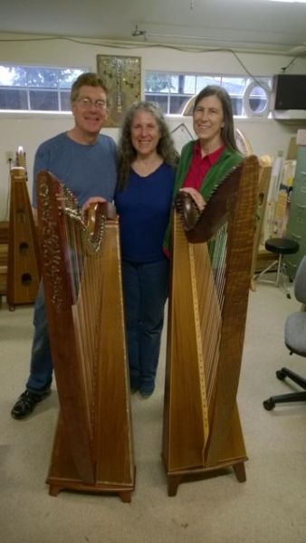 At Thormahlen Harps, October 2014 David & Sharon Thormahlen, harp-makers extraordinaire!
