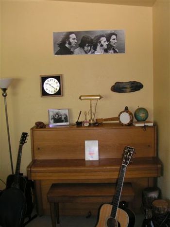 My sisters' piano loaned for studio use
