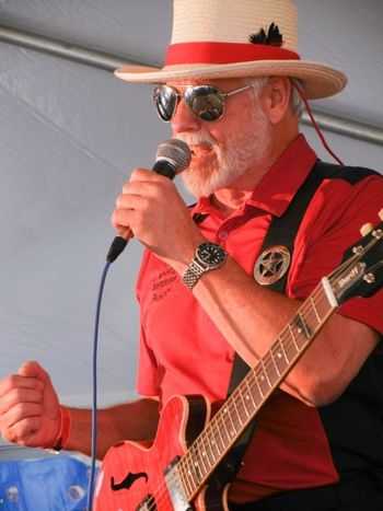 My student Mike Rose, aka "The Blues Sheriff," layin' down the law at the Westport Blues Festival.
