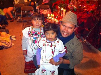 Erick Ray y dos lindas nenitas en una fiesta para La Virgen de Guadalupe.  Concord,NC
