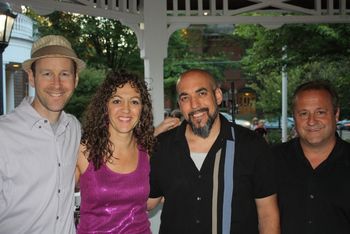 Krisanthi's band: Bill Duffy, (Krisanthi), Steve Skop, John DiSanto
