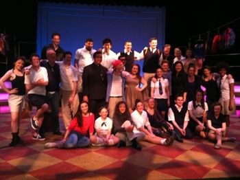 with cast of Godspell, Dean College
