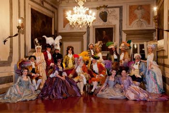 Salon Shot of my guests at my birthday party in Venice; "Il Ballo del Doge Randall" at the Palazzo Albrizzi February 15, 2105
