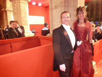 Randall MacDonald & Betty Kolodziej on the Red Carpet for the Opera Ball at the Vienna State Opera House February 16, 2012
