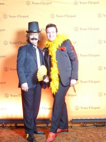 Darcy Kaser & Randall MacDonald on the "Jaune" Carpet at Clicquot in the Snow in Jasper, Alberta March 2, 2013

