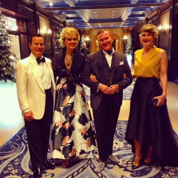 Darcy Kaser, Lolita Dandoy, Randall MacDonald & Carrie MacPherson at Veuve Clicquot's 160th Anniversary celebration of being in Canada at the Chateau Frontenac Quebec City November 3, 2015
