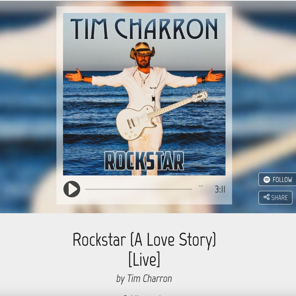 Tim Charron new single Rockstar on spotify