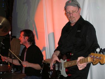 Larry Harvey and John Bridge with Bird Mancini at Cirque de Musicale! @ The Magic Room 1/29/11. -photo by Ms. Donna
