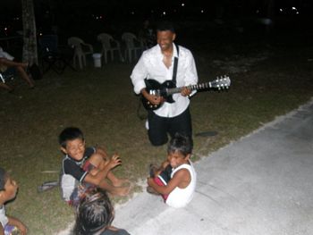 Playing to the kids of Kwajalien
