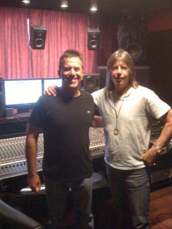 Barry and Pat Travers in the studio at Red Room Audio.
