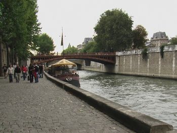 Walking along the Seine
