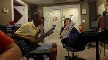 Bill and Aaron Clay in studio (National Media) September 2, 2014 recording Turn This  Train Around on Phthalo Blue
