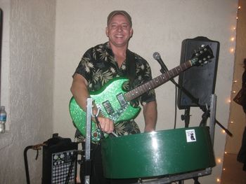 Green Pan Green Guitar Steel Drum St Patties day
