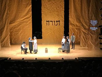 As Golde in the Off-Broadway production of "Fiddler on the Roof" in Yiddish with Steven Skybell as Tevye, Rachel Zatcoff Kessler as Tsaytl, Stephanie Lynne Mason as Hodl, Kayleen Seidl as Chava and Drew Seigla as Perchik
