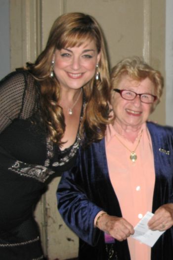 With author and sex therapist, Dr. Ruth Westheimer, after a performance in NYC!

