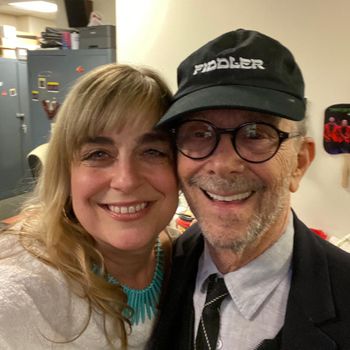 With director of "Fiddler on the Roof" in Yiddish, Academy and Tony Award-winning actor, Joel Grey, wearing his "Fiddler" hat!
