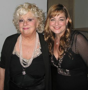 With television actress and screenwriter Renee Taylor ("The Nanny") after a concert we appeared in in NYC
