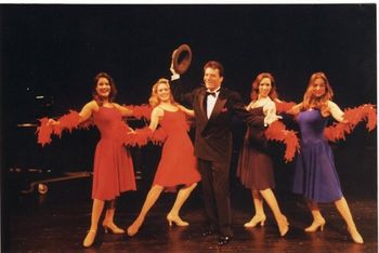 With Broadway and Yiddish Theatre star, Bruce Adler, and cast, in the show "Bruce Adler - A,B,C"
