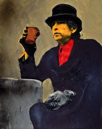 A Drink With Dylan Xerox Repo painting by Carella Ross
