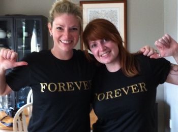 Daughters Paula and Heather celebrating the launch of my 2012 CD "Forever"
