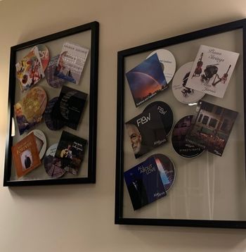 My eleven CDs on the wall of the studio 1
