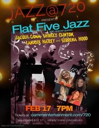 Jazz@720 presents Flat Five Jazz with Jacqui Camm, Shirley Clinton, Lanaux Hailey and Sebrena Hood