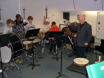 middle school percussion masterclass, The American School, London; 11/16/10
